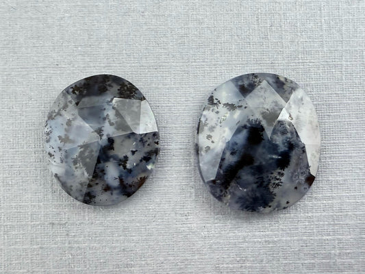 Dendritic Opal Rose Cut Lot | Natural Gemstone Cabochon | OD102 S2 - - GemEnthusiast