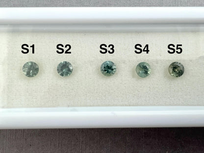 3.5mm Montana Sapphire: Green Round Brilliant Loose Gemstone, Per Stone - Montana Sapphire - GemEnthusiast