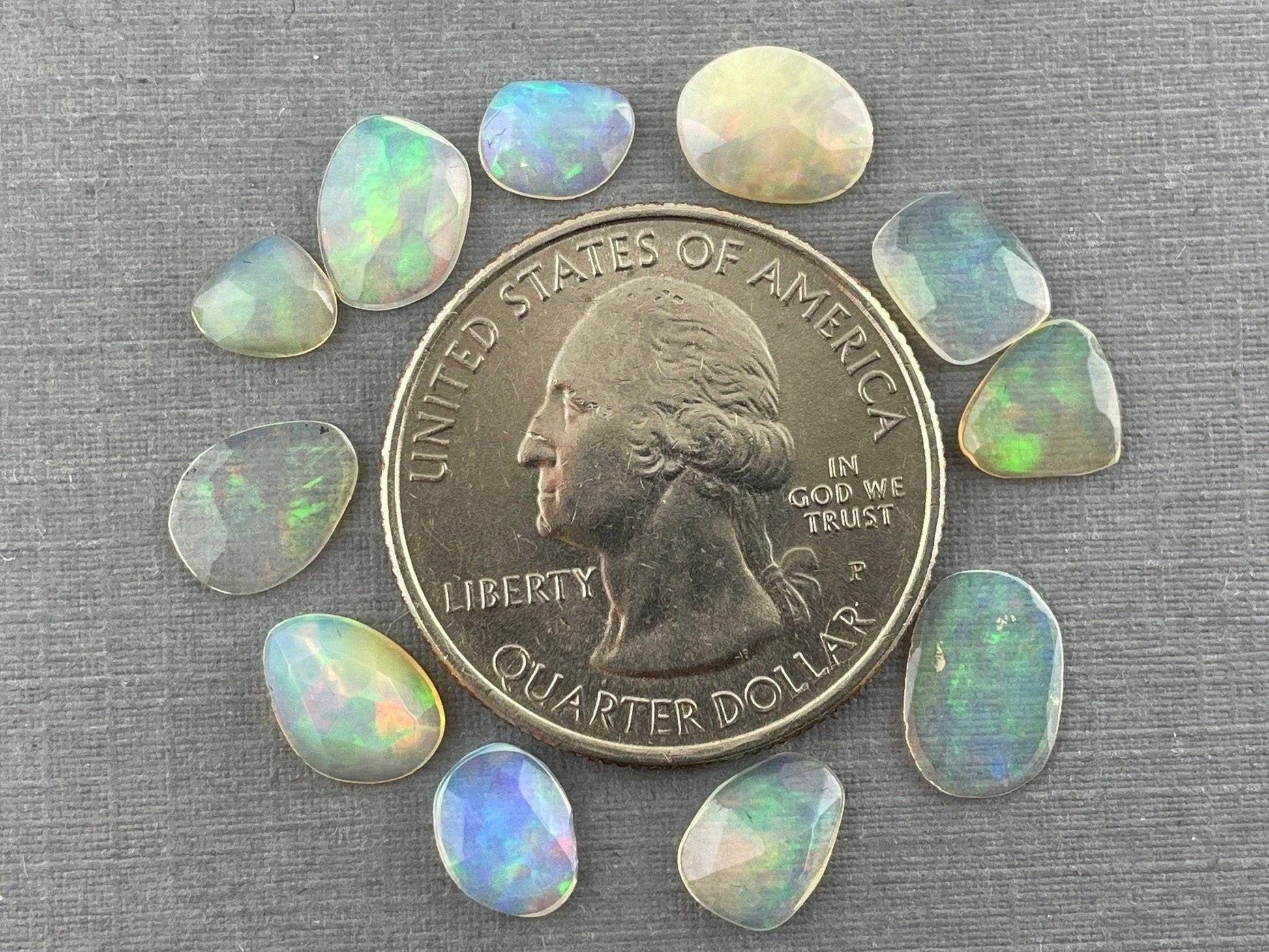 Ethiopian Opals 4 Ct Lots | Rose Cut Natural Loose Gemstones | Small, Medium, Large Sizes - Ethiopian Opal - GemEnthusiast