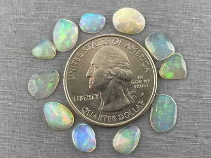 Ethiopian Opals 4 Ct Lots | Rose Cut Natural Loose Gemstones | Small, Medium, Large Sizes - Ethiopian Opal - GemEnthusiast