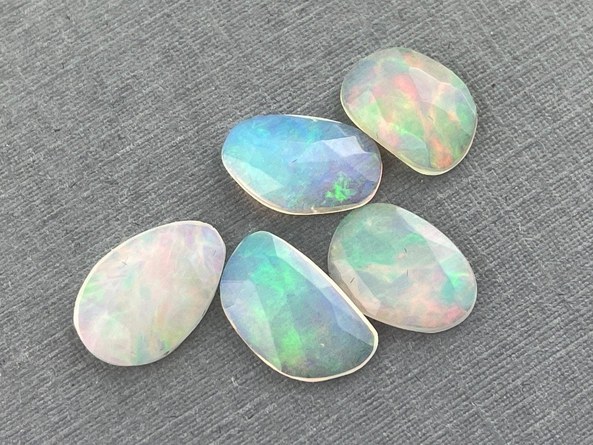 Ethiopian Opals 4 Ct Lots | Rose Cut Natural Loose Gemstones | Small, Medium, Large Sizes - Ethiopian Opal - GemEnthusiast
