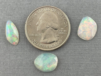 Ethiopian Opals 4 Ct Lots | Rose Cut Natural Loose Gemstones | Small, Medium, Large Sizes - Ethiopian Opal - GemEnthusiast