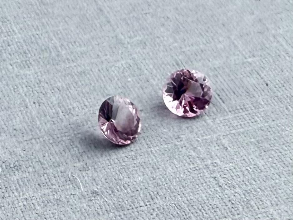 Natural Pink Spinel Faceted Pair Round | Natural Gemstone | 3.8 mm | SL119 - Spinel - GemEnthusiast