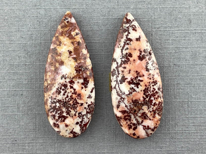 Sonora Dendritic Pear Pairs | Natural Stone from Mexico | JS153 - Sonora Dendritic Jasper - GemEnthusiast