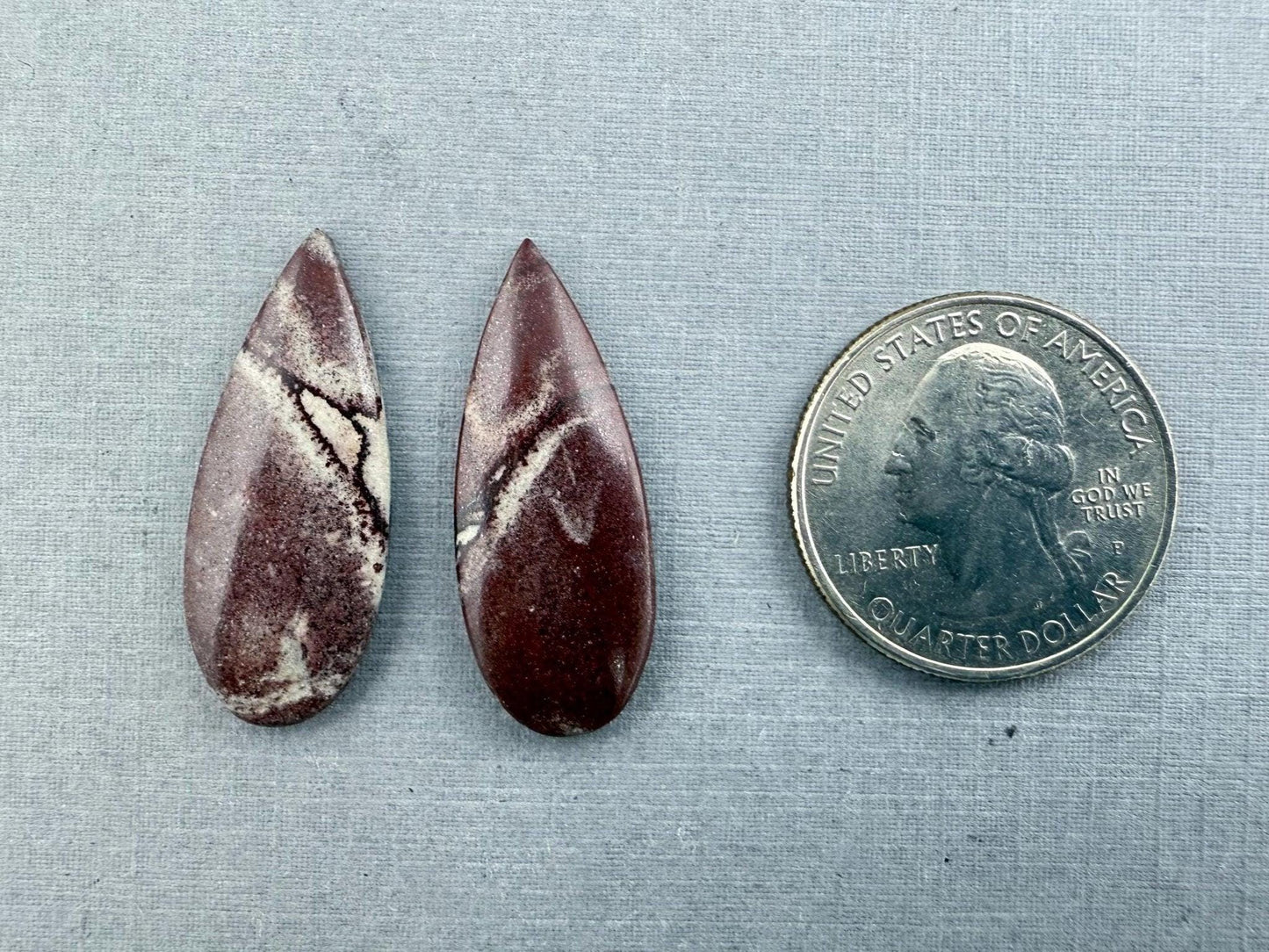 Sonora Dendritic Pear Pairs | Natural Stone from Mexico | JS153 - Sonora Dendritic Jasper - GemEnthusiast