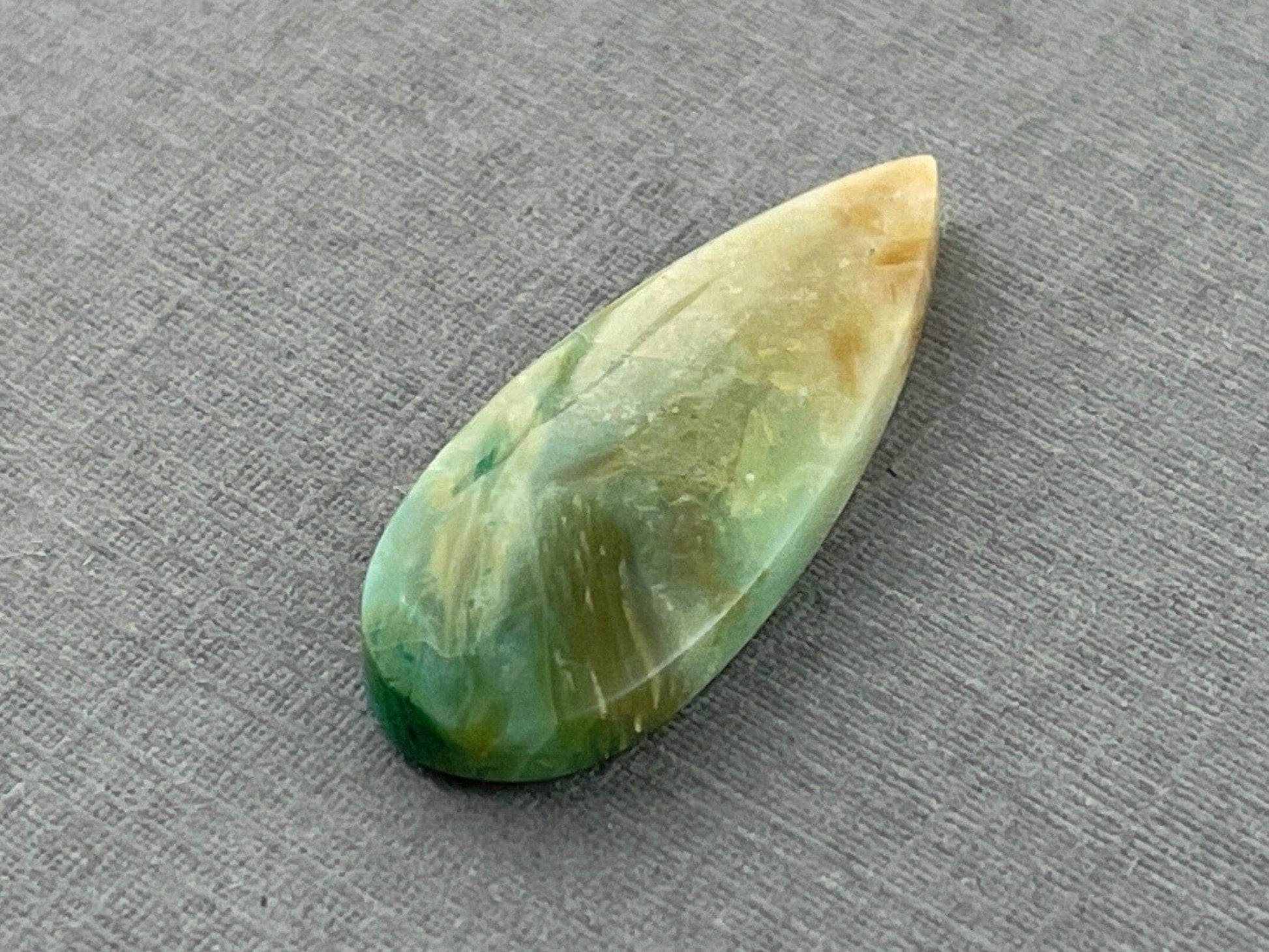 Petrified Wood Opal Pear | Natural Opalized Fossil Cabochon | WO226 - Fossilized Wood Opal, Petrified Wood Opal - GemEnthusiast