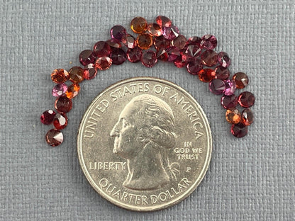 3mm Anthill Sunset Garnet | Mined in Arizona, USA | Calibrated