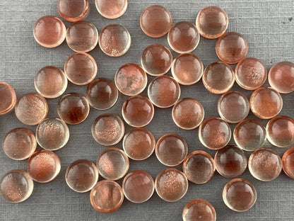 Oregon Sunstones Round Cabochons | 5mm 6mm 7mm | Mined in the USA - Oregon Sunstone - GemEnthusiast