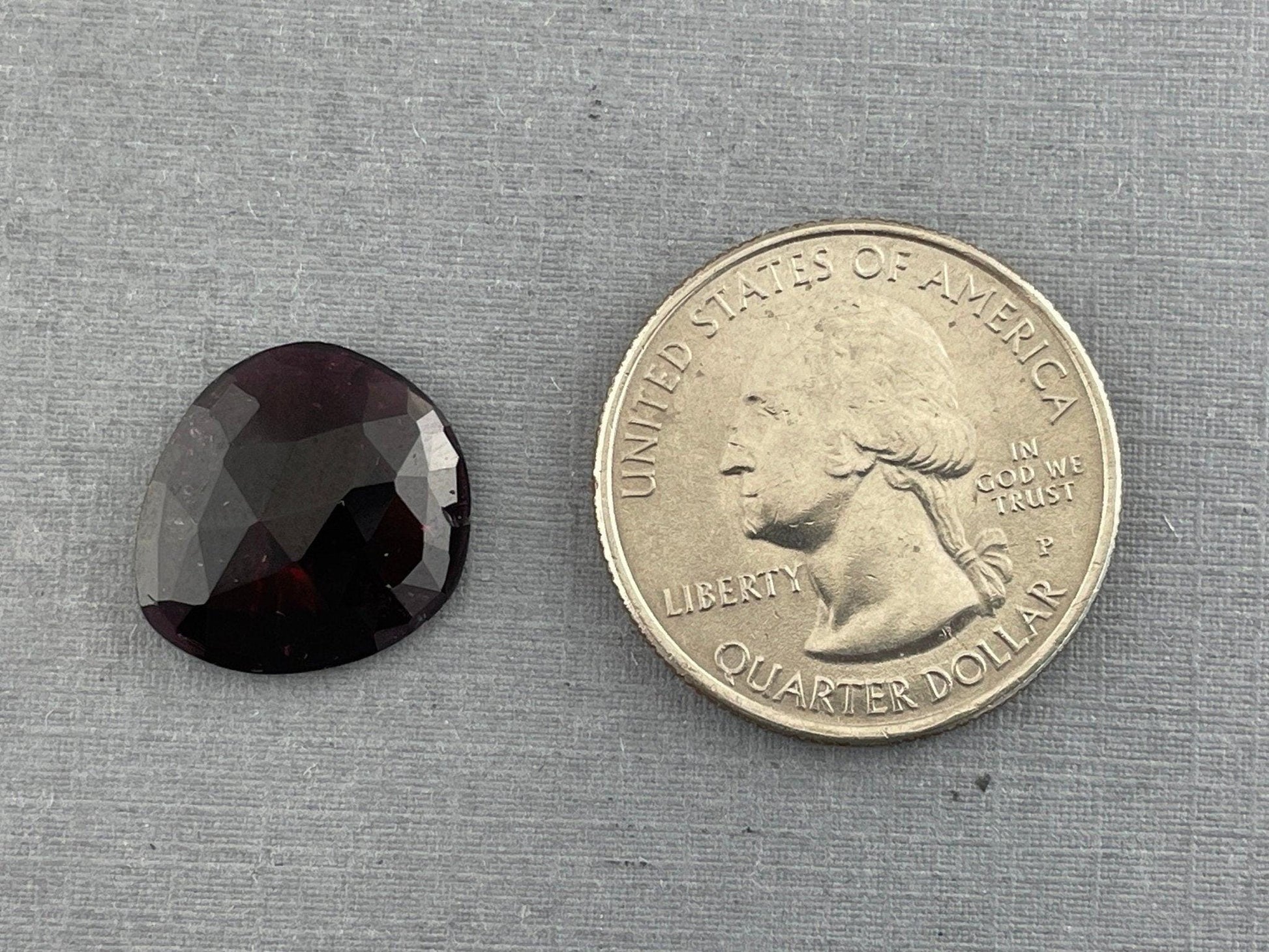Large Dark Rubellite Tourmaline Rose Cut Cabochon | Loose Natural Gemstone | 7.24 carats | TR130 - - GemEnthusiast