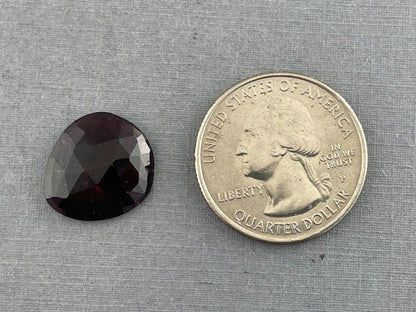Large Dark Rubellite Tourmaline Rose Cut Cabochon | Loose Natural Gemstone | 7.24 carats | TR130 - - GemEnthusiast