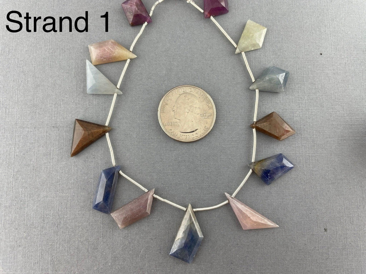 Multi Sapphire Bead Strand in Geometric Shapes | Select your Strand - - GemEnthusiast
