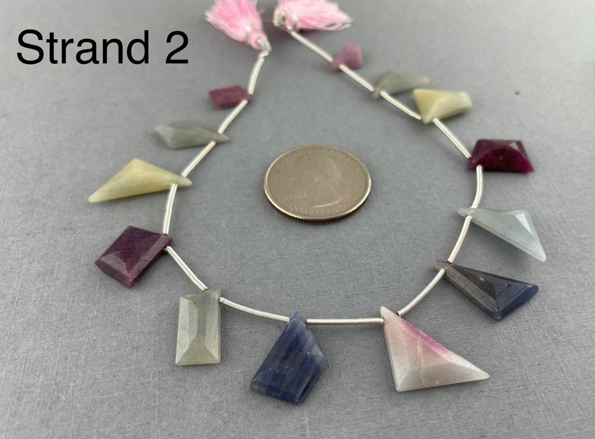 Multi Sapphire Bead Strand in Geometric Shapes | Select your Strand - - GemEnthusiast