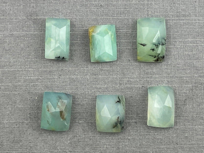 Peruvian Opal Rectangle Rose Cut Lot | Natural Gemstone from Peru | 5.48 carats | PO417 - Peruvian Blue Opal - GemEnthusiast