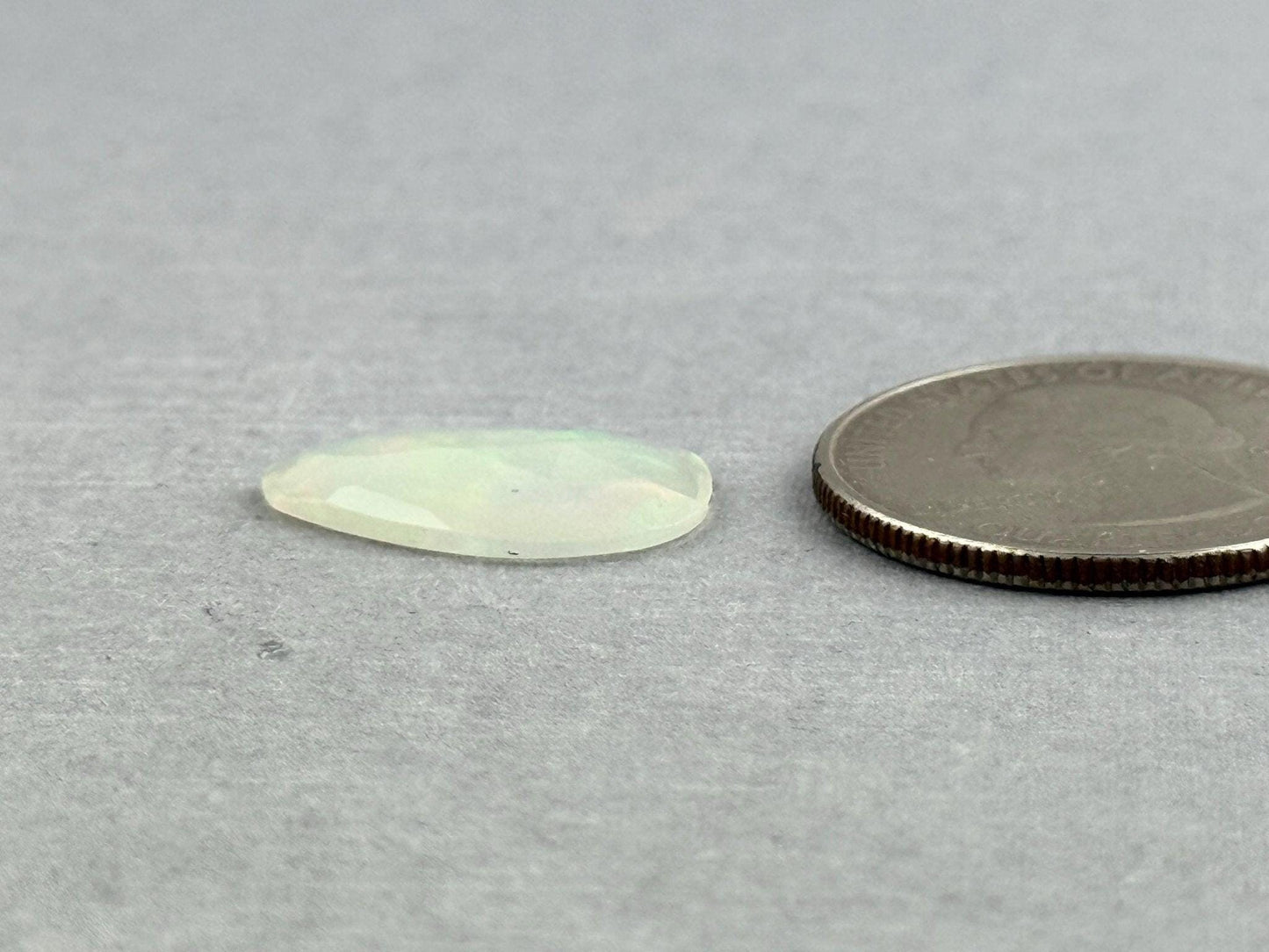 Large Ethiopian Opal with Fire | 18x12x2.7 | Rose Cut Freeform Loose Gemstone| 2.77 cts | OP484 - Ethiopian Opal - GemEnthusiast