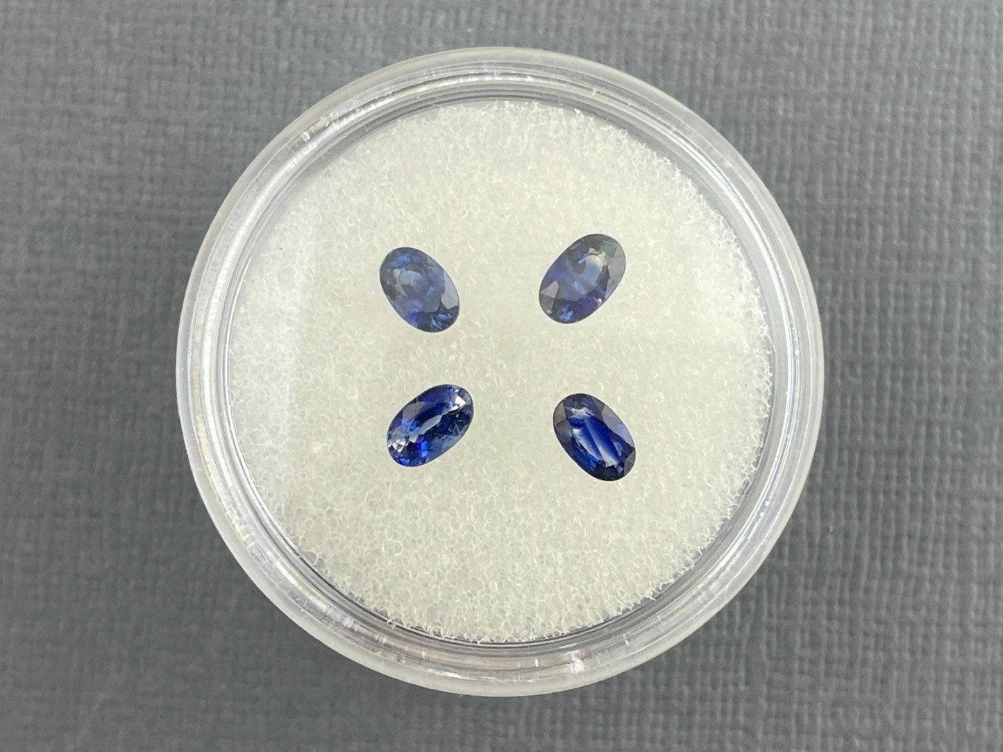 Blue Bicolor Sapphire Faceted Ovals | 5x3 mm | 4 Stones per Lot - Blue Sapphire - GemEnthusiast