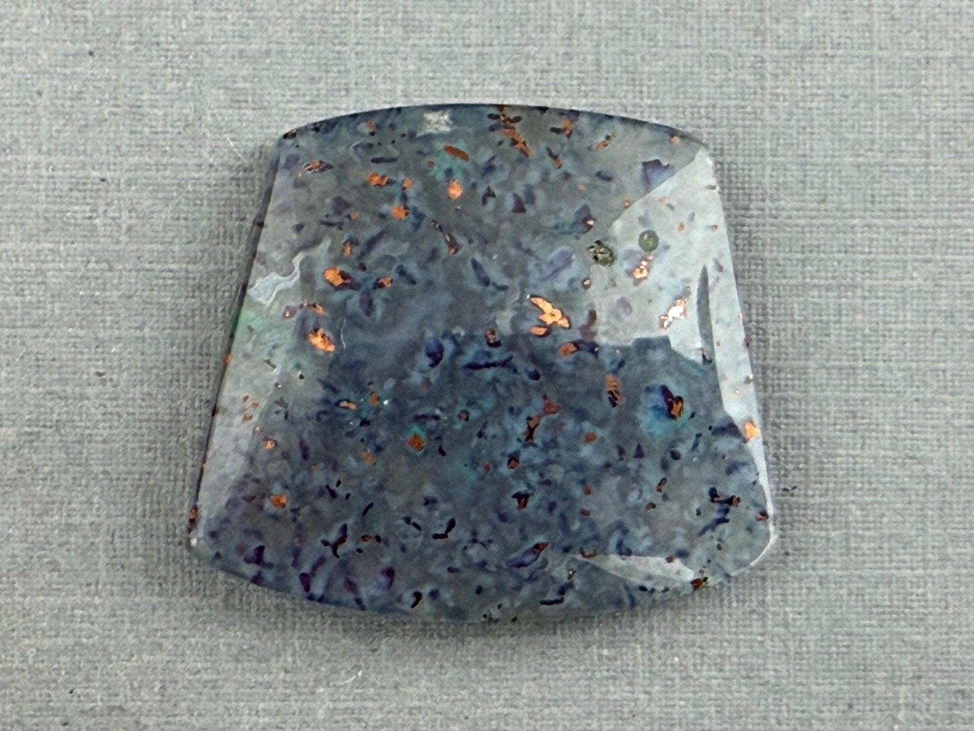 Confetti Chrysocolla in Chalcedony | Natural Loose Cabochon Gemstone | CA331 - Confetti Chrysocolla - GemEnthusiast