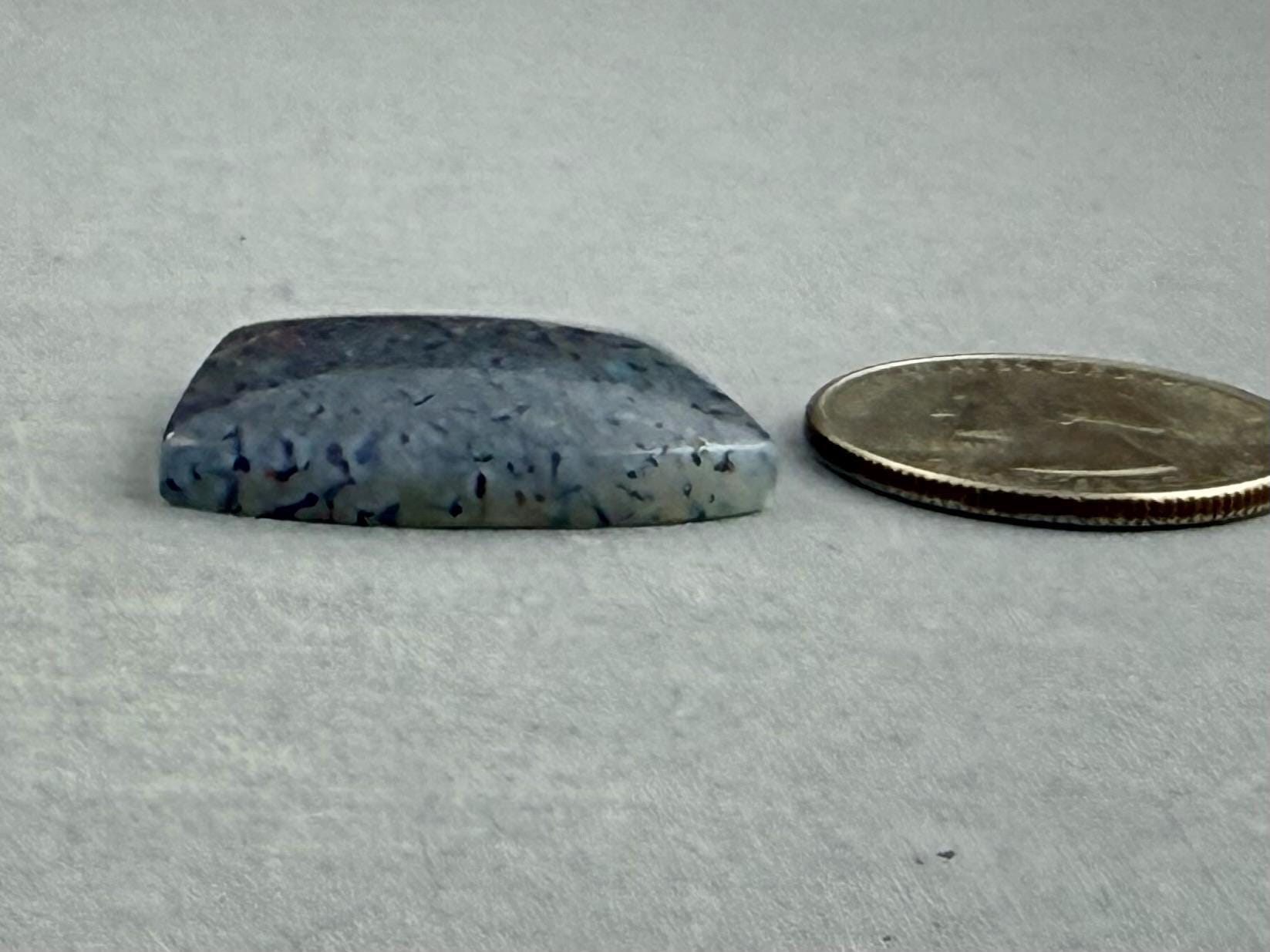 Confetti Chrysocolla in Chalcedony | Natural Loose Cabochon Gemstone | CA331 - Confetti Chrysocolla - GemEnthusiast