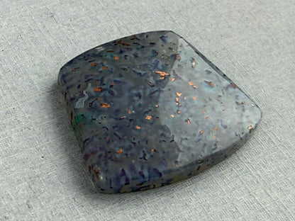 Confetti Chrysocolla in Chalcedony | Natural Loose Cabochon Gemstone | CA331 - Confetti Chrysocolla - GemEnthusiast