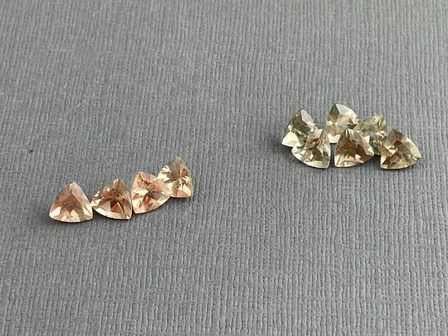 6mm Oregon Sunstone Trillion | Single Stone | Pale Peach or Green - - GemEnthusiast