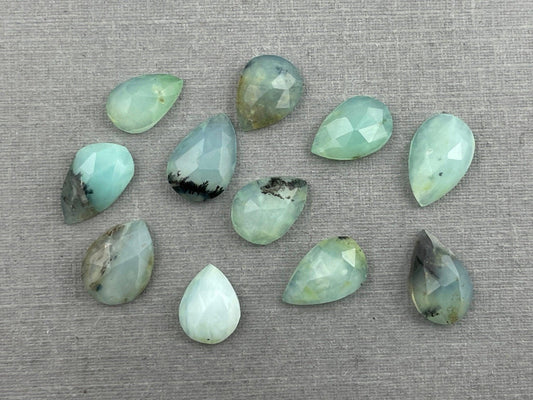 Peruvian Opal Lot: Pear Rose Cut Gemstones, 10 Carats, PO412 - - GemEnthusiast