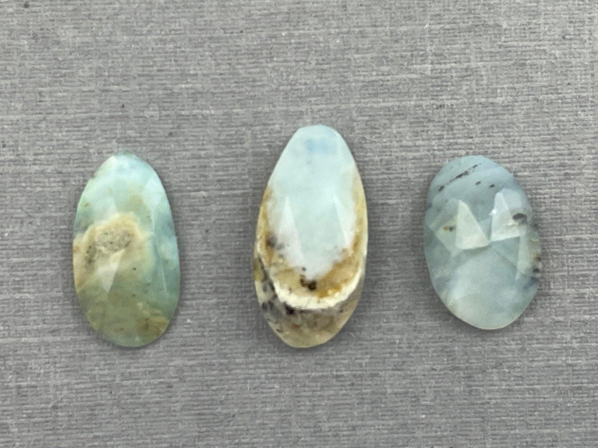 Peruvian Opal Rose Cut Pear Lot | Natural Gemstone from Peru | 6.1 carats | PO413 - - GemEnthusiast