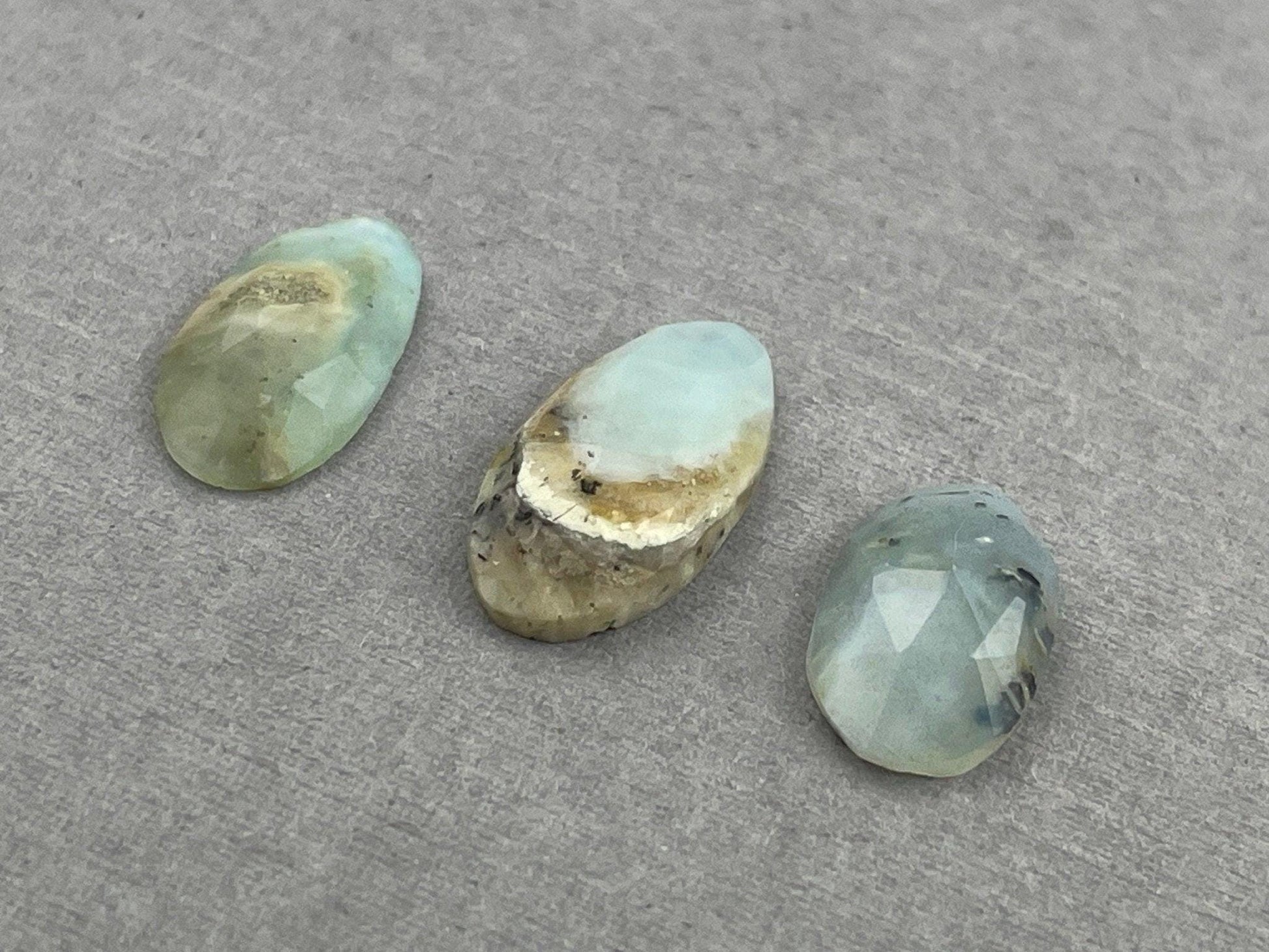 Peruvian Opal Rose Cut Pear Lot | Natural Gemstone from Peru | 6.1 carats | PO413 - - GemEnthusiast