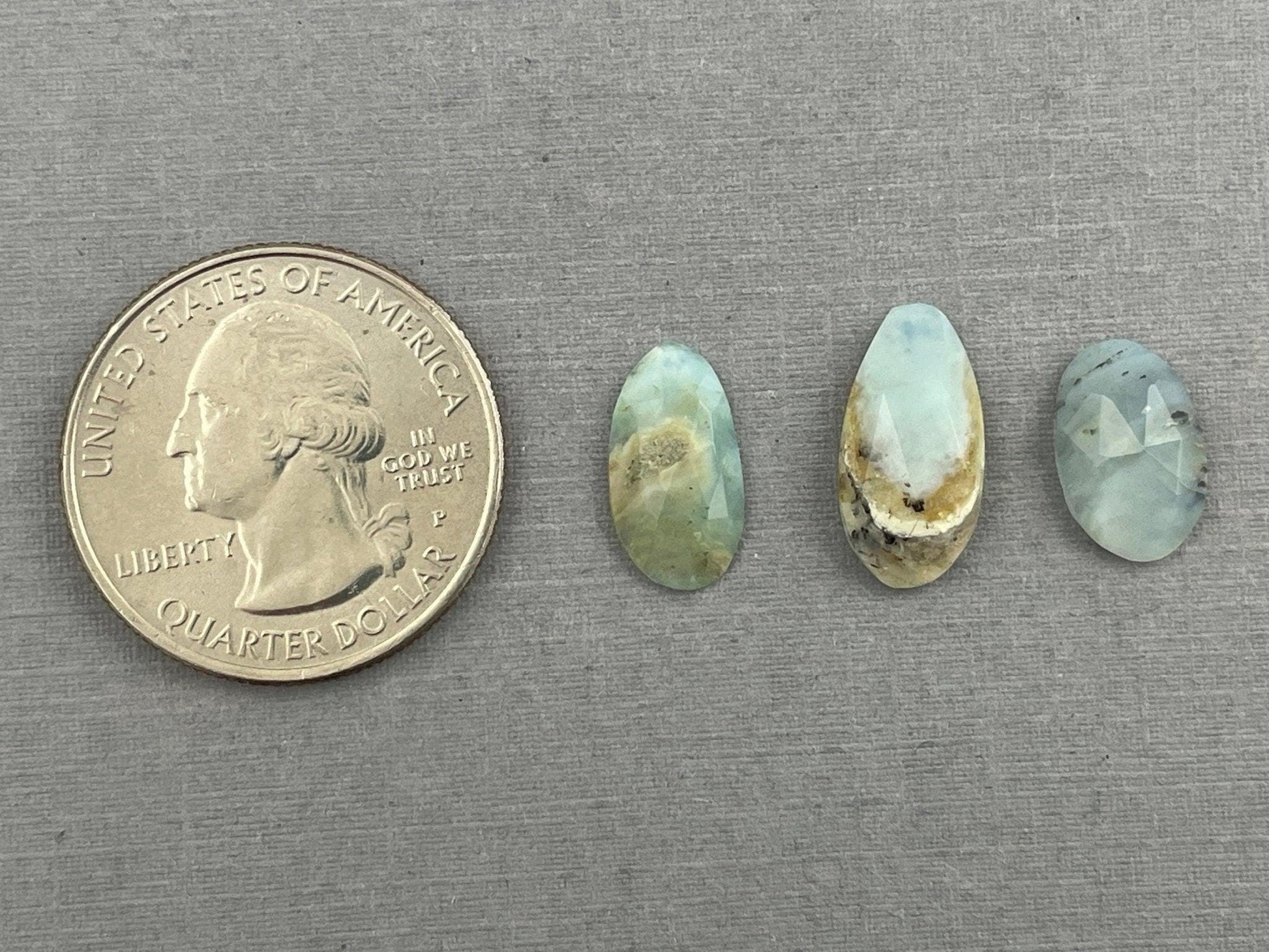 Peruvian Opal Rose Cut Pear Lot | Natural Gemstone from Peru | 6.1 carats | PO413 - - GemEnthusiast