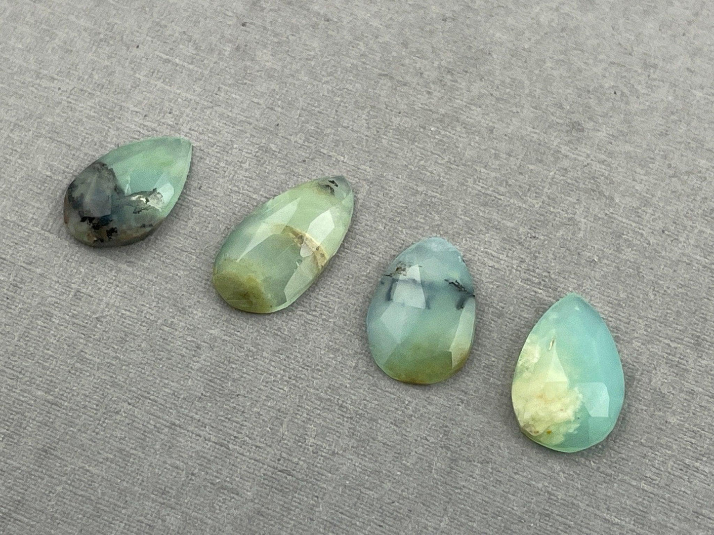 Peruvian Opal Rose Cut Pear Lot | Natural Gemstone from Peru | 5.74 carats | PO414 - - GemEnthusiast