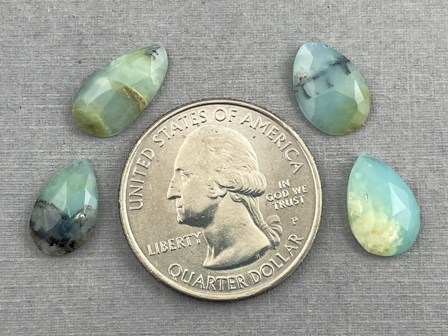 Peruvian Opal Rose Cut Pear Lot | Natural Gemstone from Peru | 5.74 carats | PO414 - - GemEnthusiast