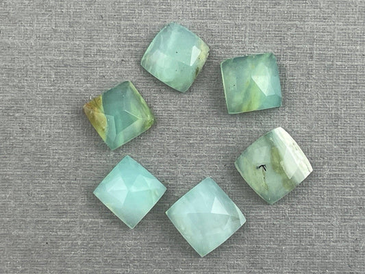 Peruvian Opal Square Rose Cut Lot | 5.56 carats | 7mm | Natural Gemstone from Peru | PO419 - Peruvian Opal - GemEnthusiast