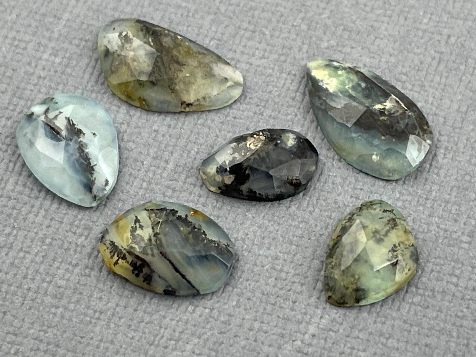 Peruvian Opal Rose Cut Lot | 9 - 14mm | Natural Gemstone from Peru | 6.74 carats | PO426 - Peruvian Opal - GemEnthusiast