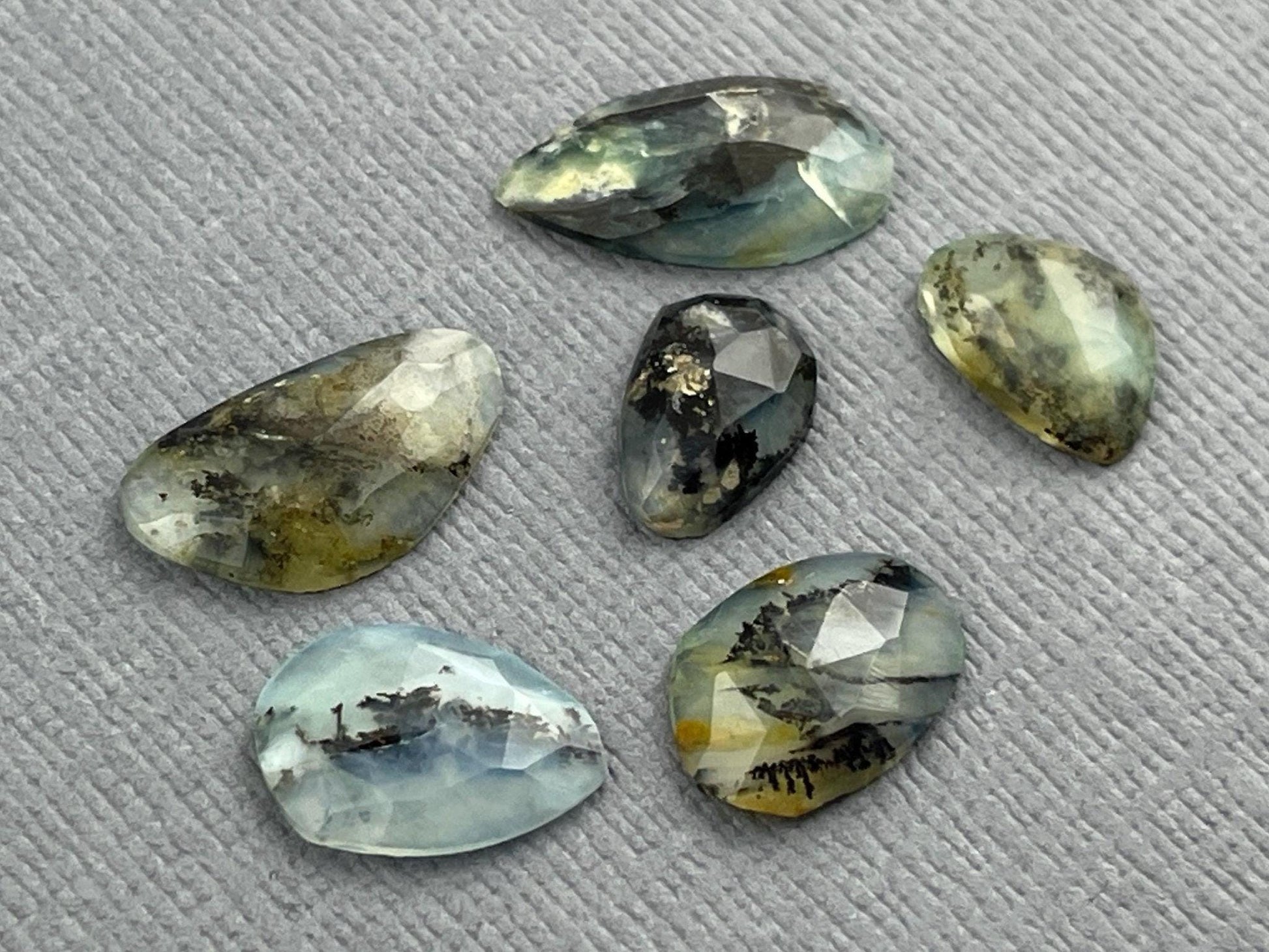 Peruvian Opal Rose Cut Lot | 9 - 14mm | Natural Gemstone from Peru | 6.74 carats | PO426 - Peruvian Opal - GemEnthusiast