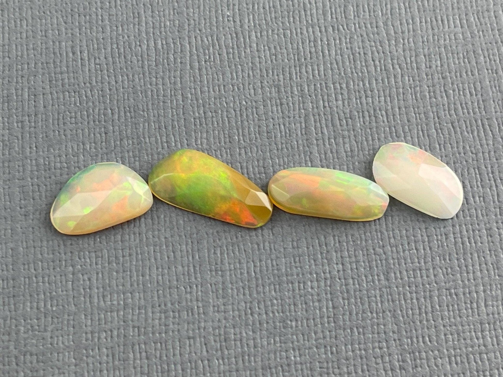 Ethiopian Opals with Fire Lot | Rose Cut Natural Loose Gemstone | 4.28 carats | OP476 - - GemEnthusiast
