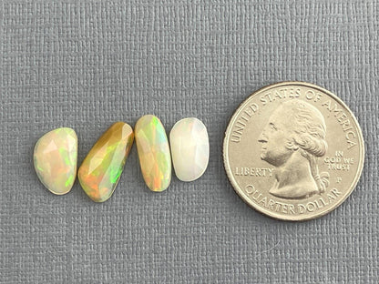 Ethiopian Opals with Fire Lot | Rose Cut Natural Loose Gemstone | 4.28 carats | OP476 - - GemEnthusiast