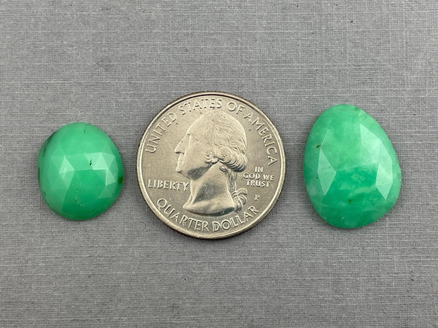 Large Mint Chrysophrase Rose Cut Lot | Natural Loose Chalcedony Gemstones | 16 carats | CY125 - Mint Chrysoprase - GemEnthusiast