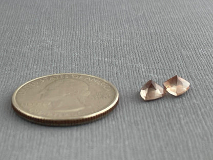 6mm Oregon Sunstone Trillion Gemstone Pair with Schiller | 1.3 carats | OSF174 - - GemEnthusiast
