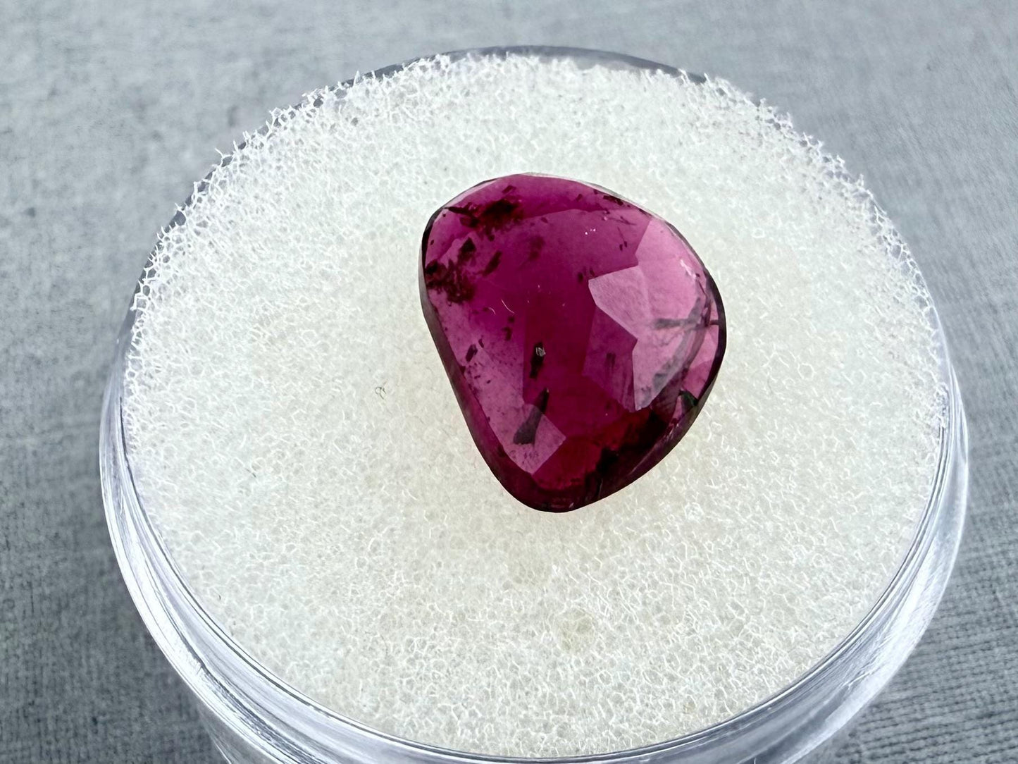 Rubellite Tourmaline Rose Cut Cabochon | Loose Natural Gemstone | 3.27 carats | TR142 - Rubellite Tourmaline - GemEnthusiast