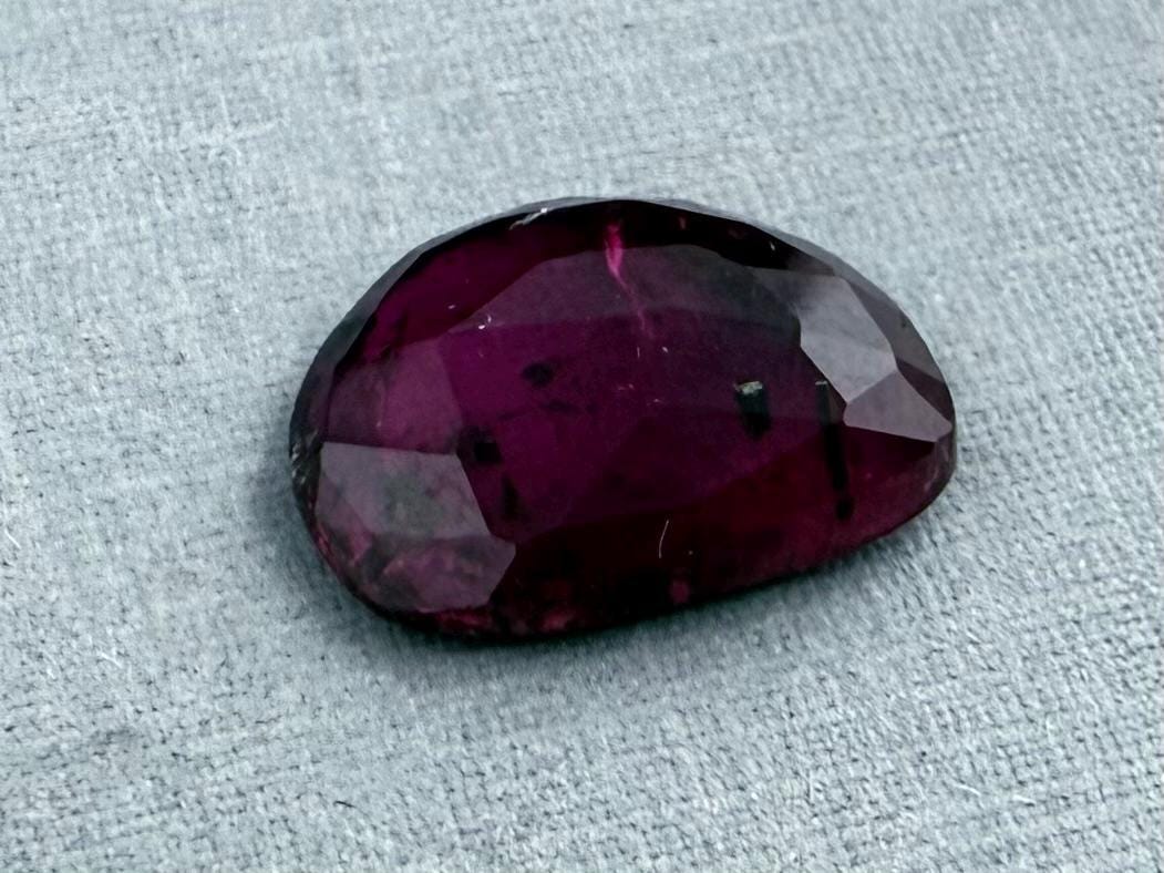 Rubellite Tourmaline Rose Cut Cabochon | Loose Natural Gemstone | 3.27 carats | TR142 - Rubellite Tourmaline - GemEnthusiast