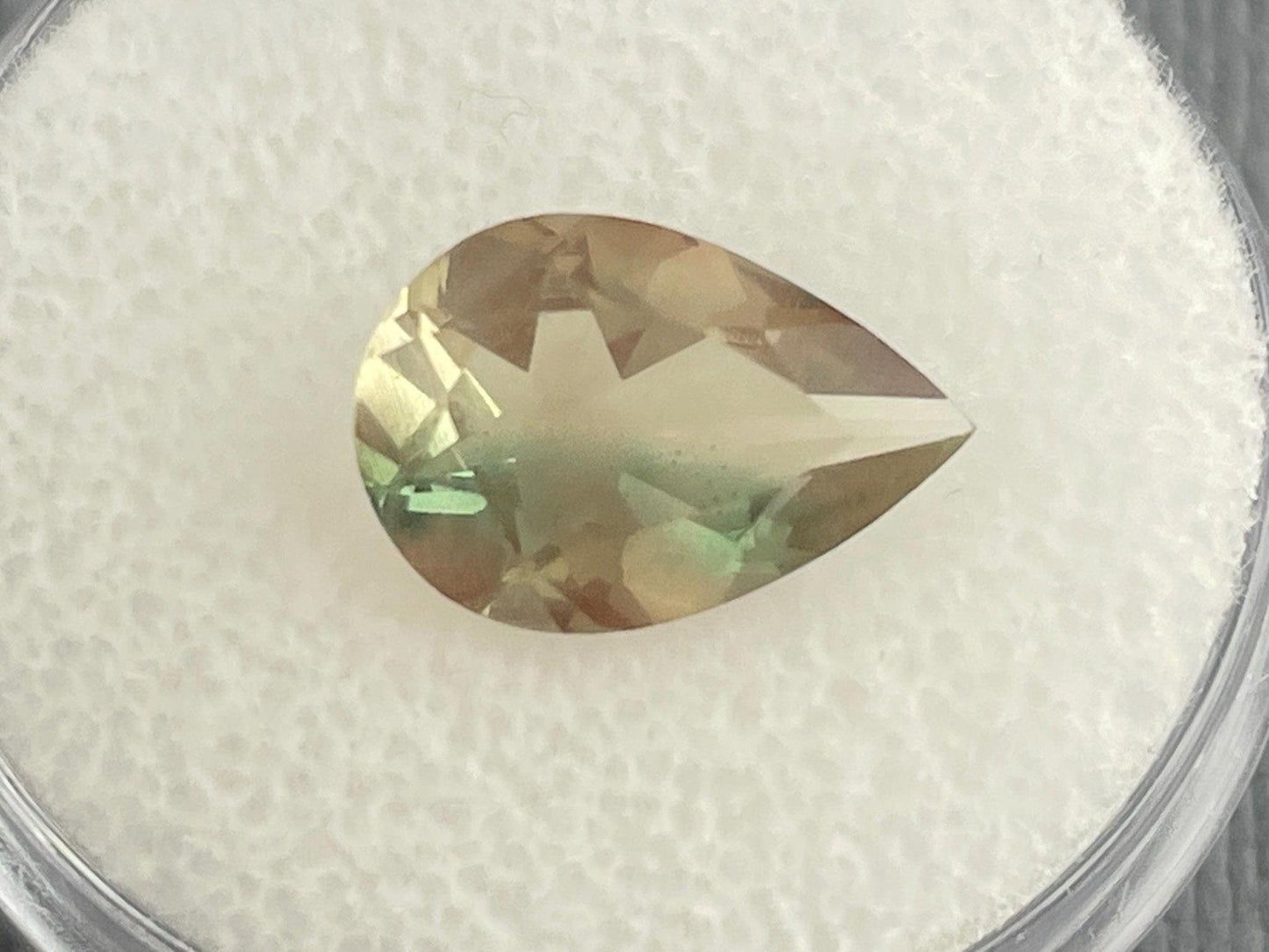 Oregon Sunstone Pear Gemstone with Green Striation | 12x8 mm | 2.2 carats | OSF186 - - GemEnthusiast