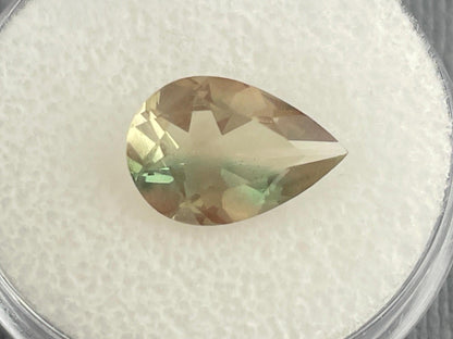 Oregon Sunstone Pear Gemstone with Green Striation | 12x8 mm | 2.2 carats | OSF186 - - GemEnthusiast