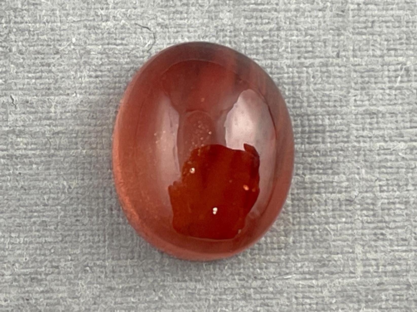 11x9 Red Oregon Sunstone Oval Cabochon | Schiller | 4.43 carats | OSC258 - - GemEnthusiast