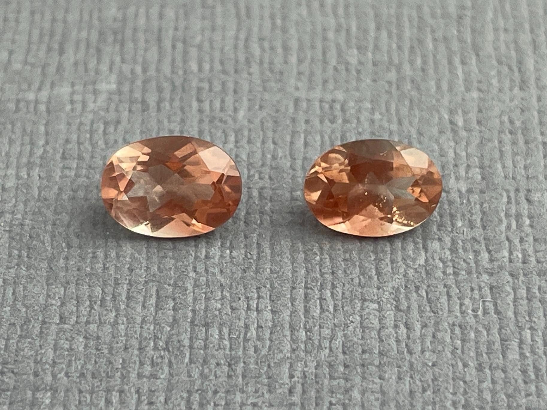 7x5 Oregon Sunstones Oval Pair | 1.69 carats | OSF194 - - GemEnthusiast