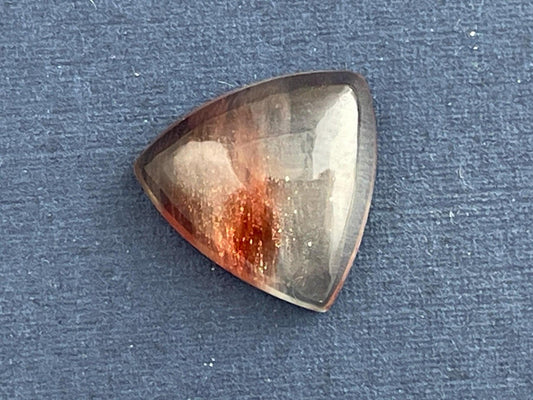 Bicolor Oregon Sunstone | 12mm Triangle Cabochon | Natural American Gemstone | OSC275 - Oregon Sunstone - GemEnthusiast