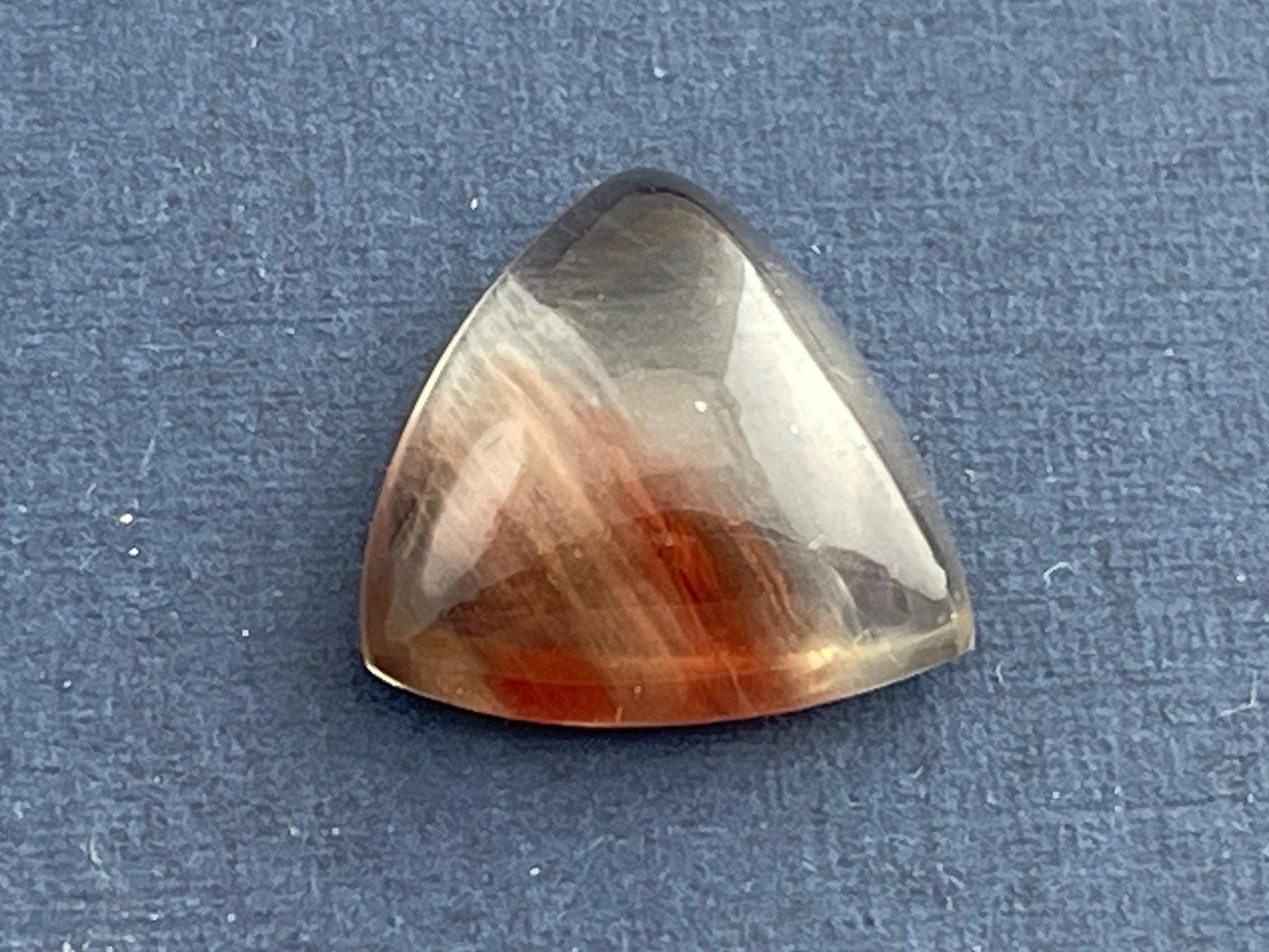 Bicolor Oregon Sunstone | 12mm Triangle Cabochon | Natural American Gemstone | OSC275 - Oregon Sunstone - GemEnthusiast