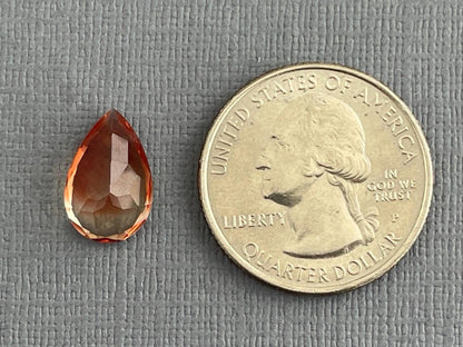Oregon Sunstone Pear Gemstone | 14x9 mm | 4 carats | OSF187 - - GemEnthusiast