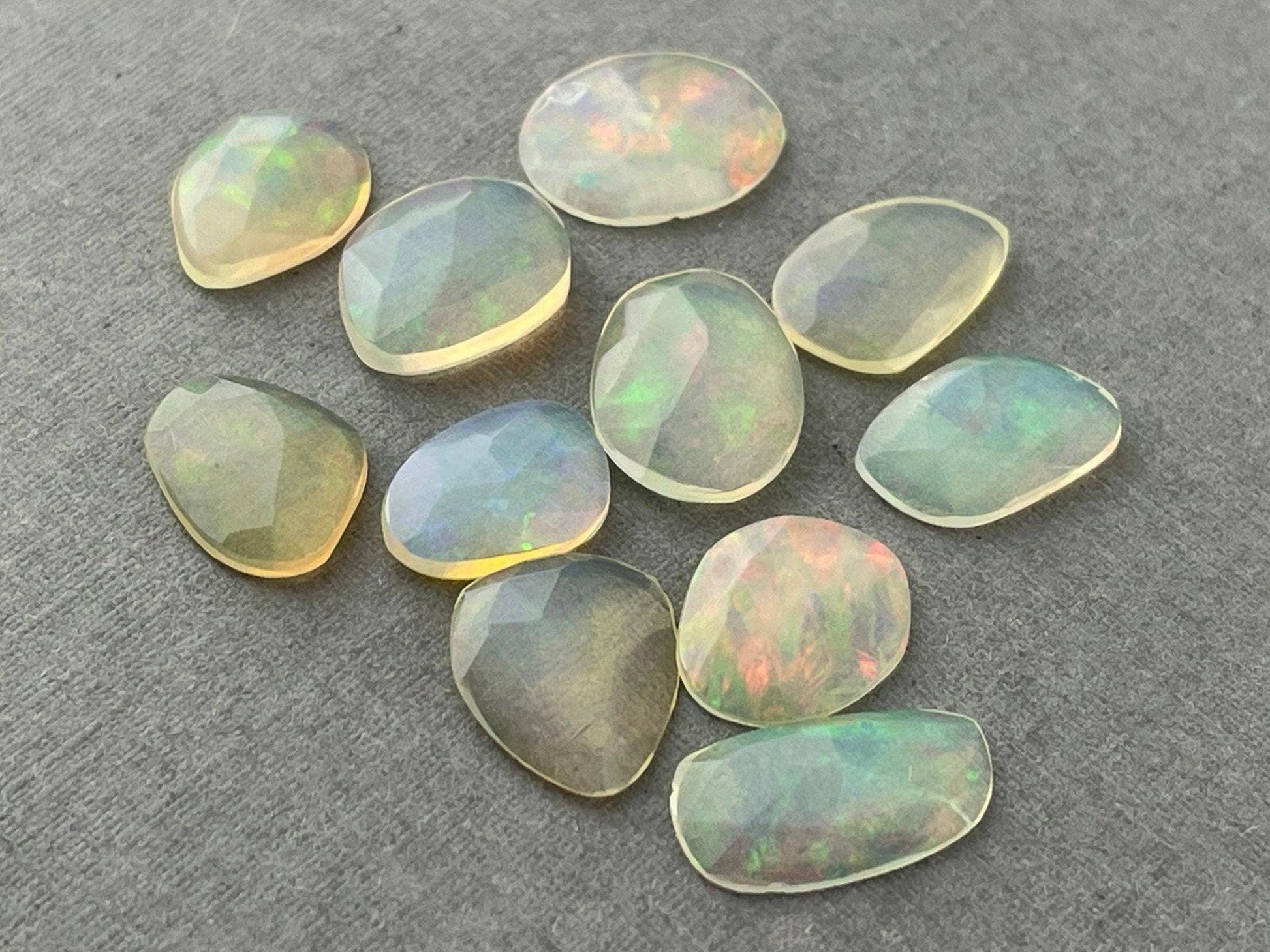 Ethiopian Opals with Fire | Rose Cut Natural Loose Gemstone Lot | OP440 - - GemEnthusiast