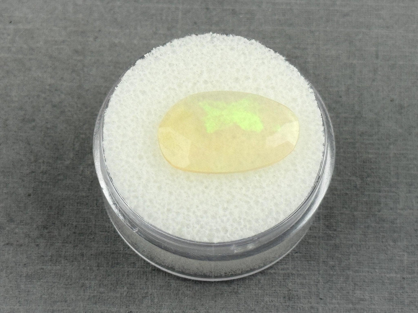 Large Ethiopian Opal with Fire | 17x11x2.4 | Rose Cut Freeform Loose Gemstone| 2.2 cts | OP483 - Ethiopian Opal - GemEnthusiast