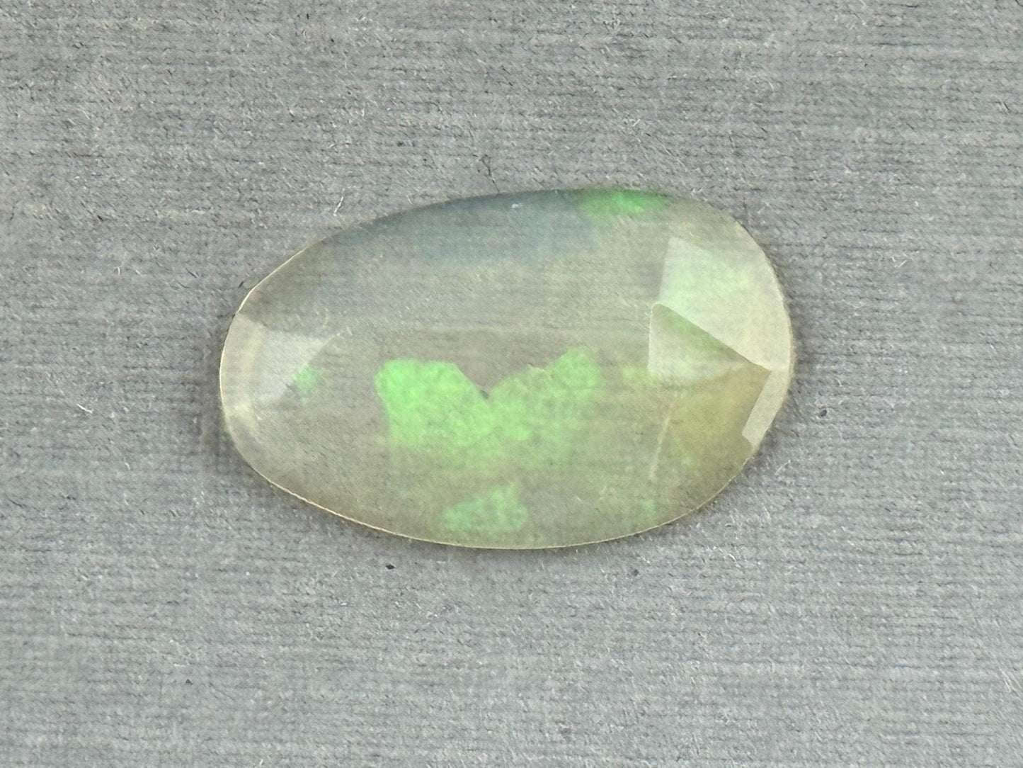 Large Ethiopian Opal with Fire | 17x11x2.4 | Rose Cut Freeform Loose Gemstone| 2.2 cts | OP483 - Ethiopian Opal - GemEnthusiast
