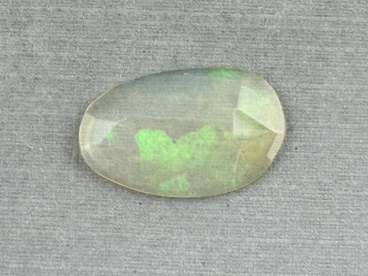 Large Ethiopian Opal with Fire | 17x11x2.4 | Rose Cut Freeform Loose Gemstone| 2.2 cts | OP483 - Ethiopian Opal - GemEnthusiast