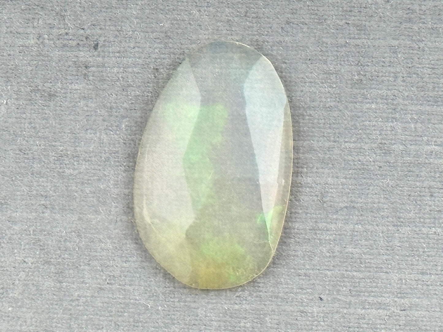 Large Ethiopian Opal with Fire | 17x11x2.4 | Rose Cut Freeform Loose Gemstone| 2.2 cts | OP483 - Ethiopian Opal - GemEnthusiast